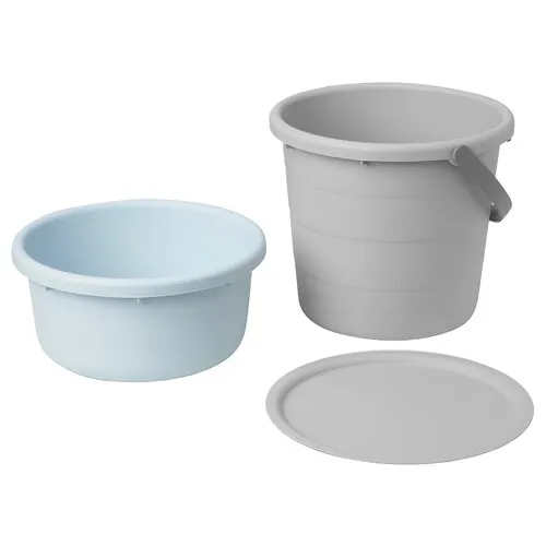 3-piece bucket set with lid