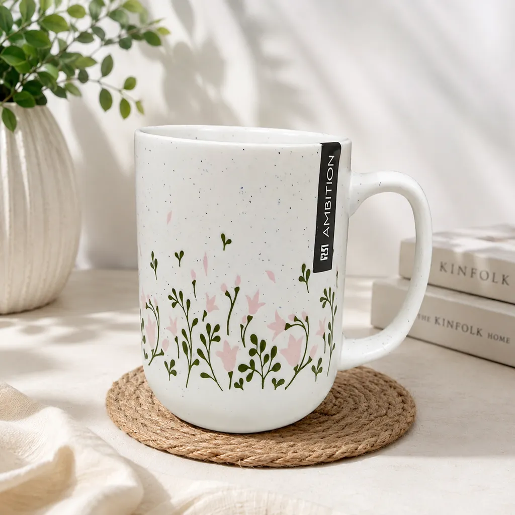 Ambition Floral Ceramic Mug