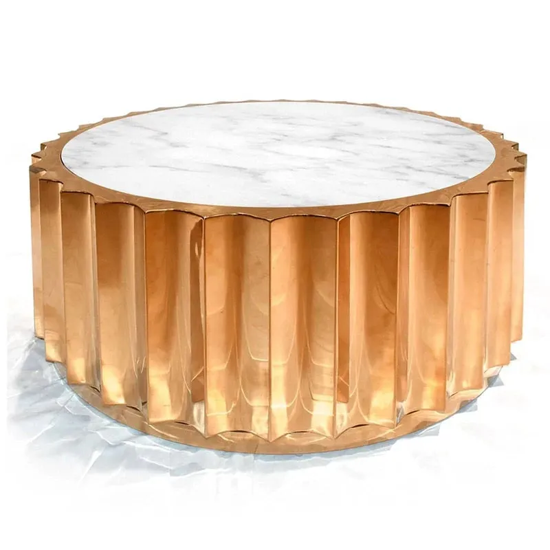 Arabic Style Stainless Steel Base Coffee Table
