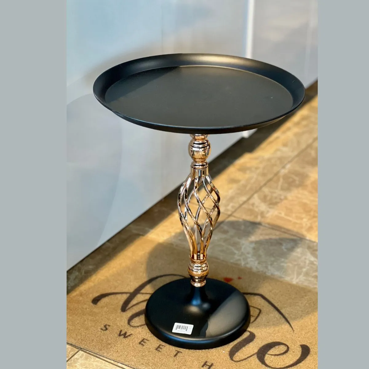 Black and Gold Accent Side Table