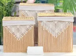 Boho Macrame Laundry Basket (image 3 of 3)