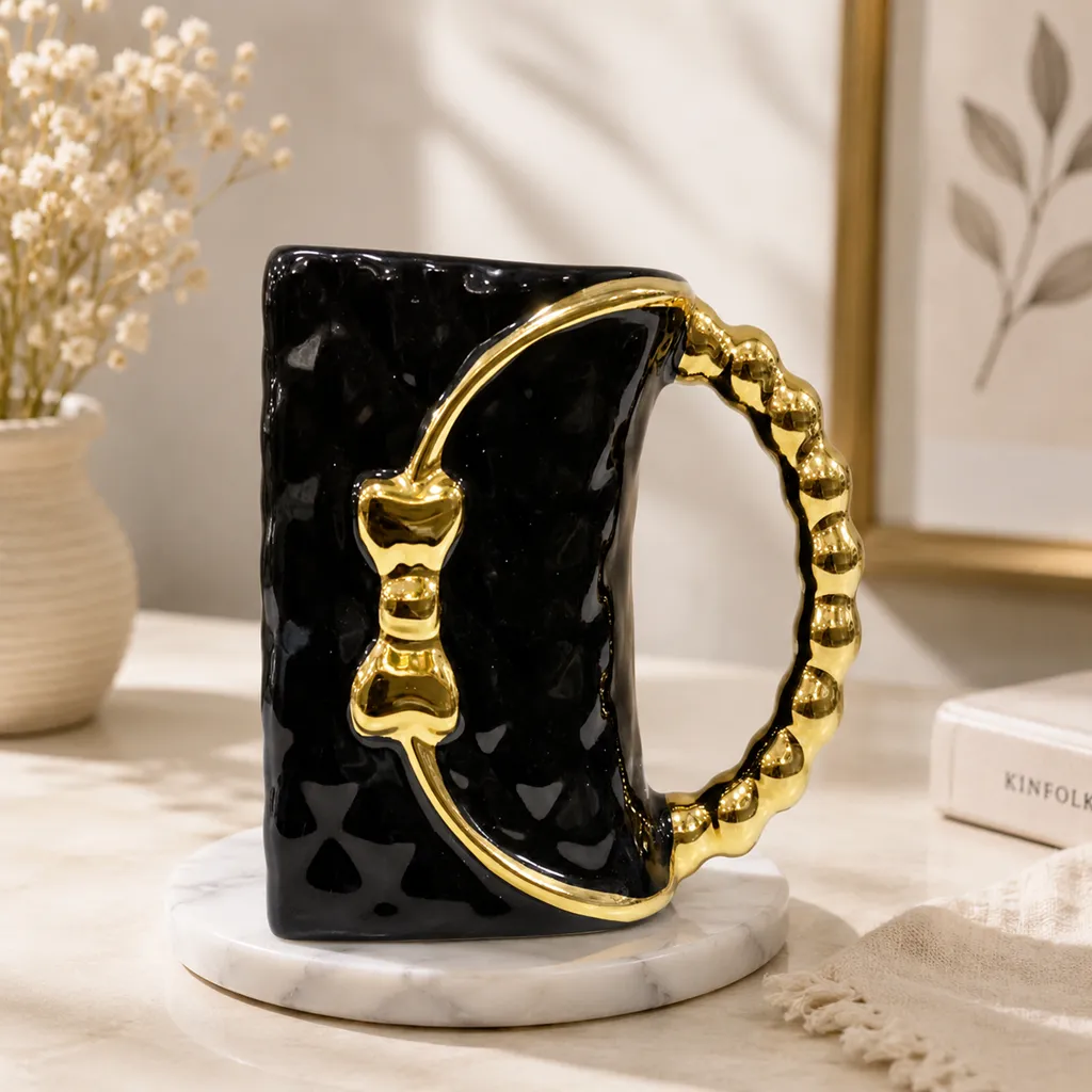Bow Accent Luxury Ceramic Mug (image 2 of 3)