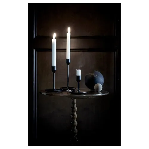 Candlestick, set of 3, black (image 2 of 4)