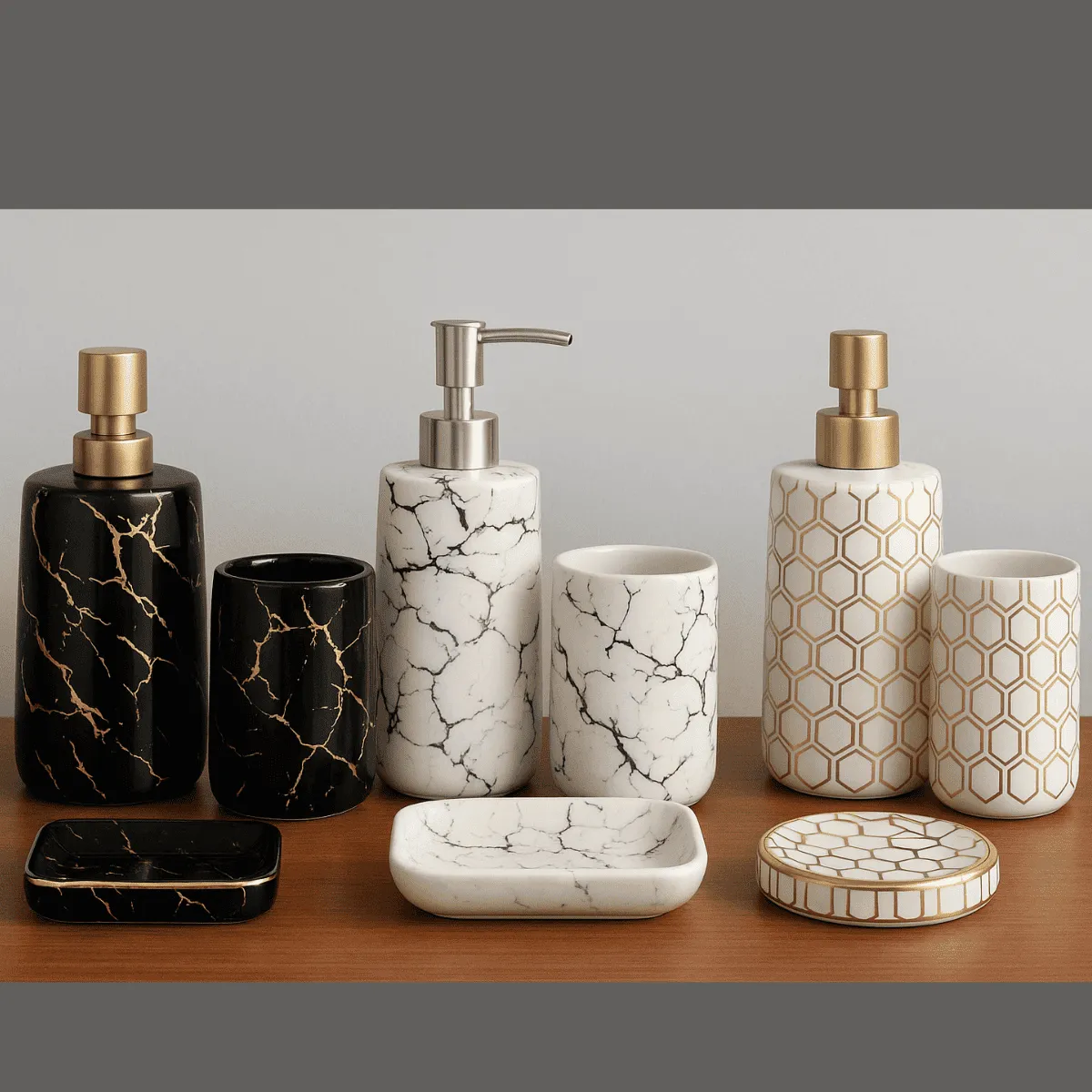 Ceramic Bathroom Accessories Set (image 2 of 2)