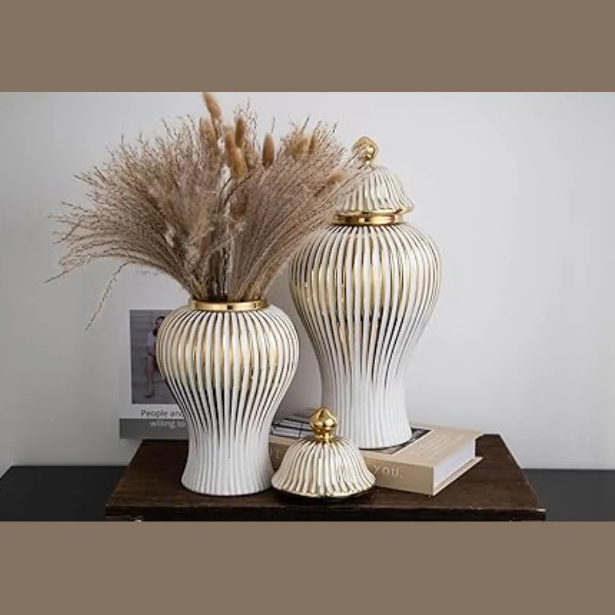 Ceramic Ginger jar with lid (image 2 of 2)