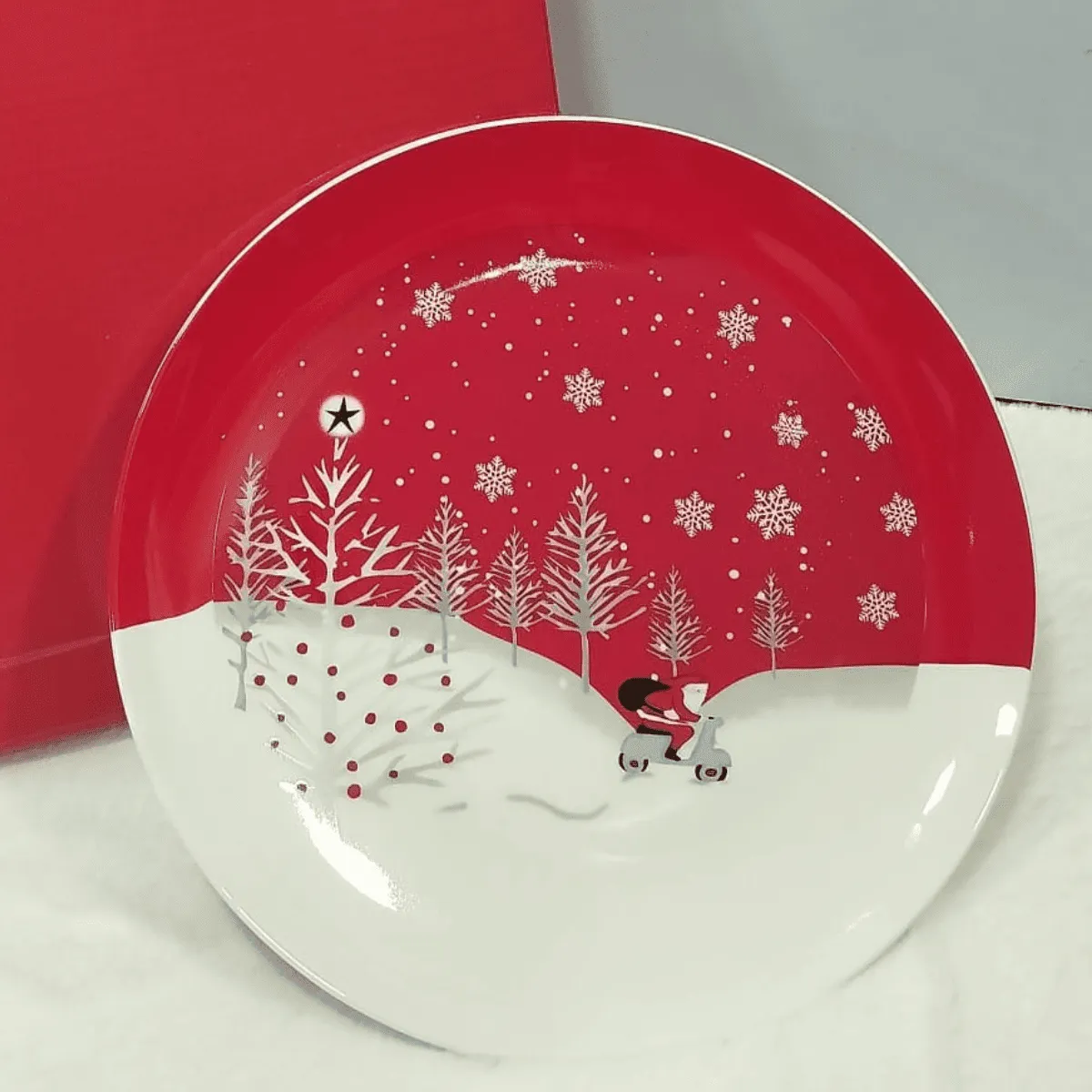 Ceramic Plate – Winter Wonderland Holiday Design