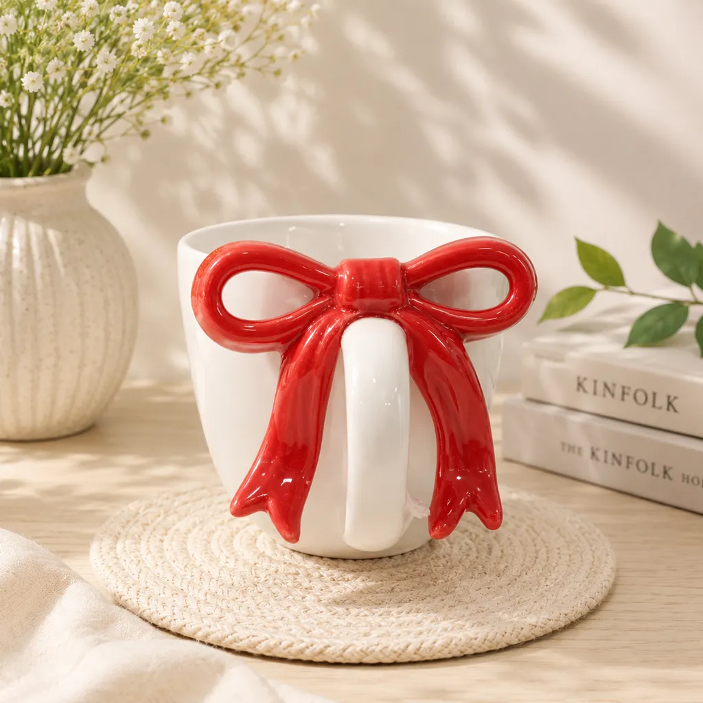 Charming Bow Accent Ceramic Mug (image 3 of 4)