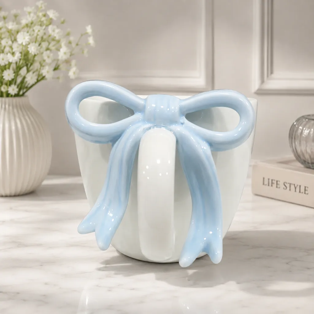 Charming Bow Accent Ceramic Mug (image 4 of 4)