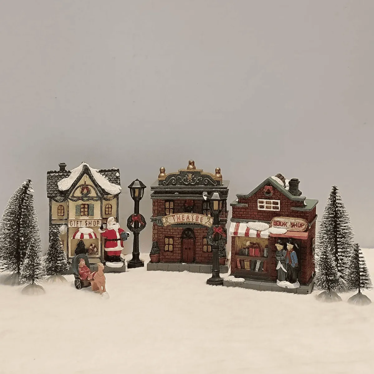 Charming Winter Village Scene Set