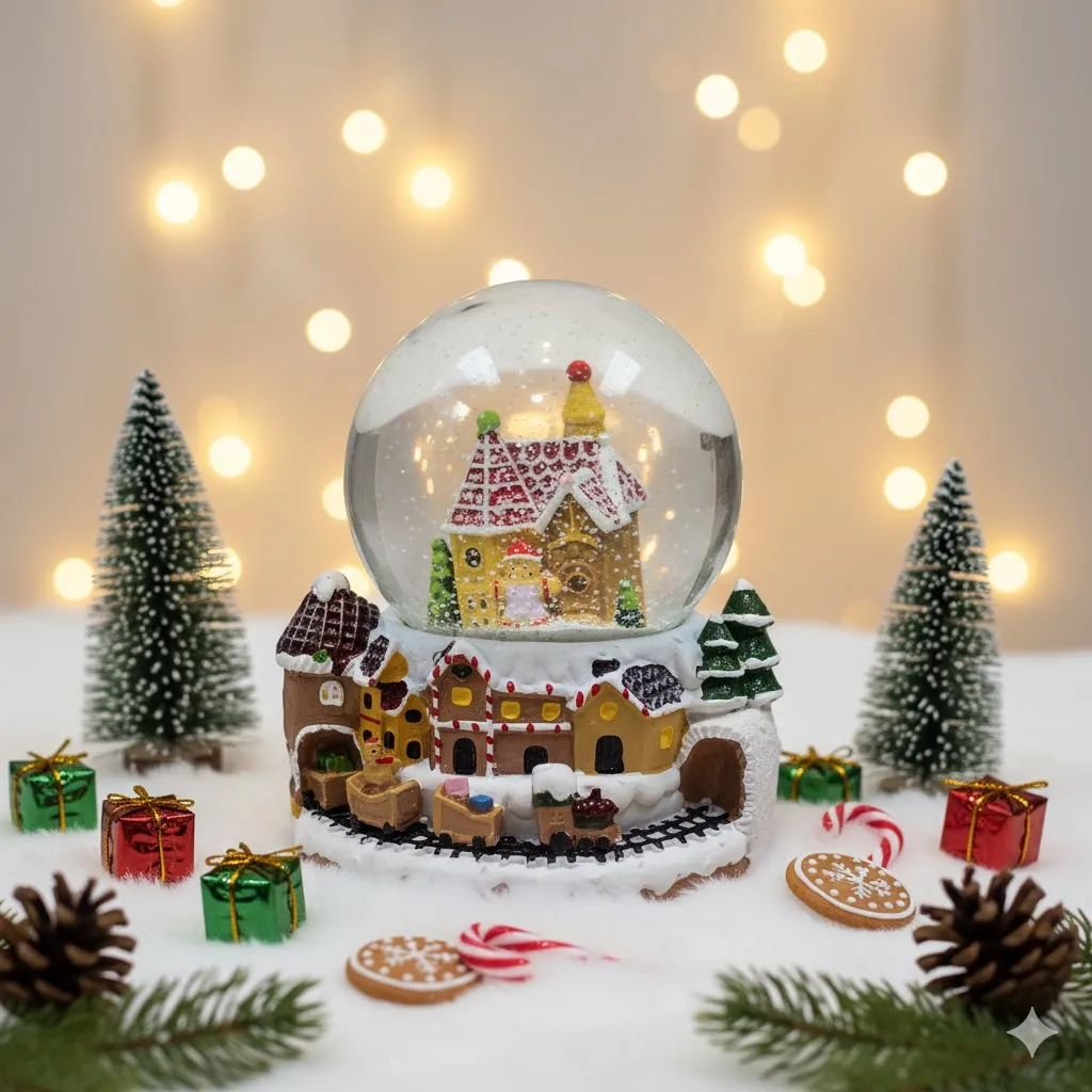 Charming Winter Village Snow Globe (image 2 of 2)