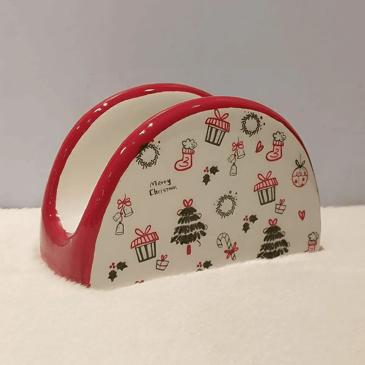 Christmas Ceramic Napkin Holder