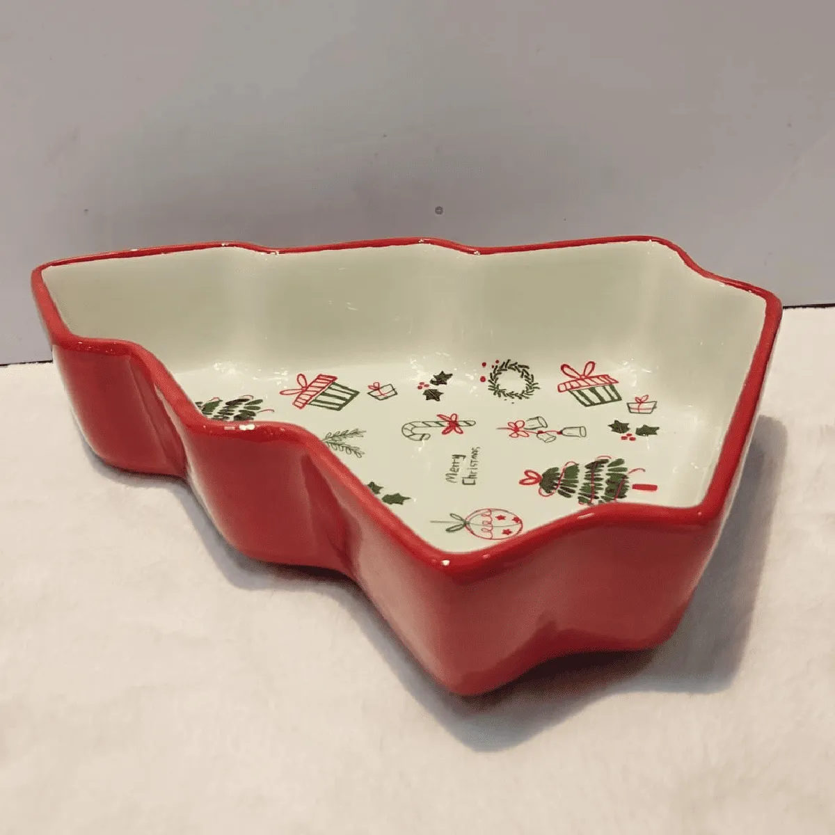 Christmas Tree Shaped Ceramic Serving Dish