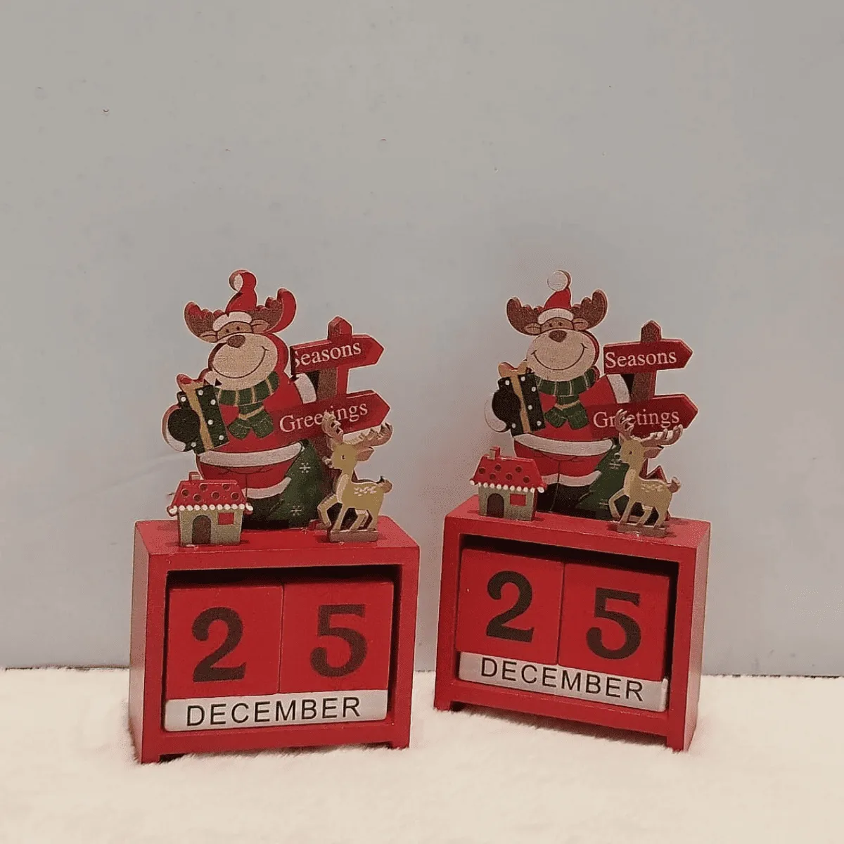 Countdown Calendar with Santa and Reindeer