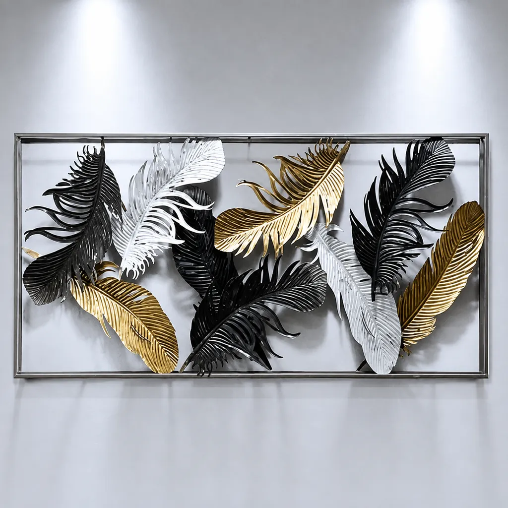 Decorative Metal Feather Wall Art – Elegant And Contemporary (image 2 of 3)