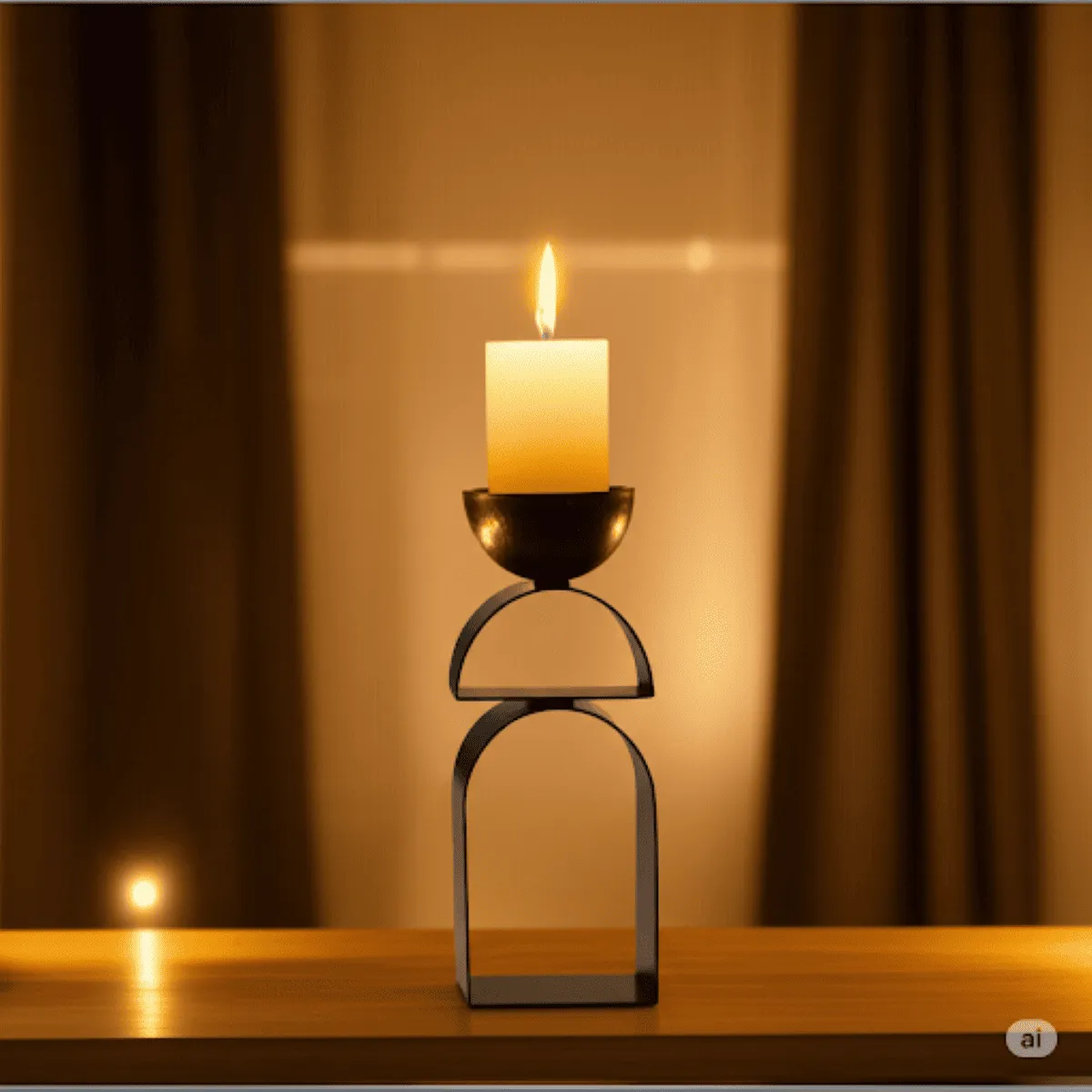 Dune Metal Candle Holder (image 2 of 2)