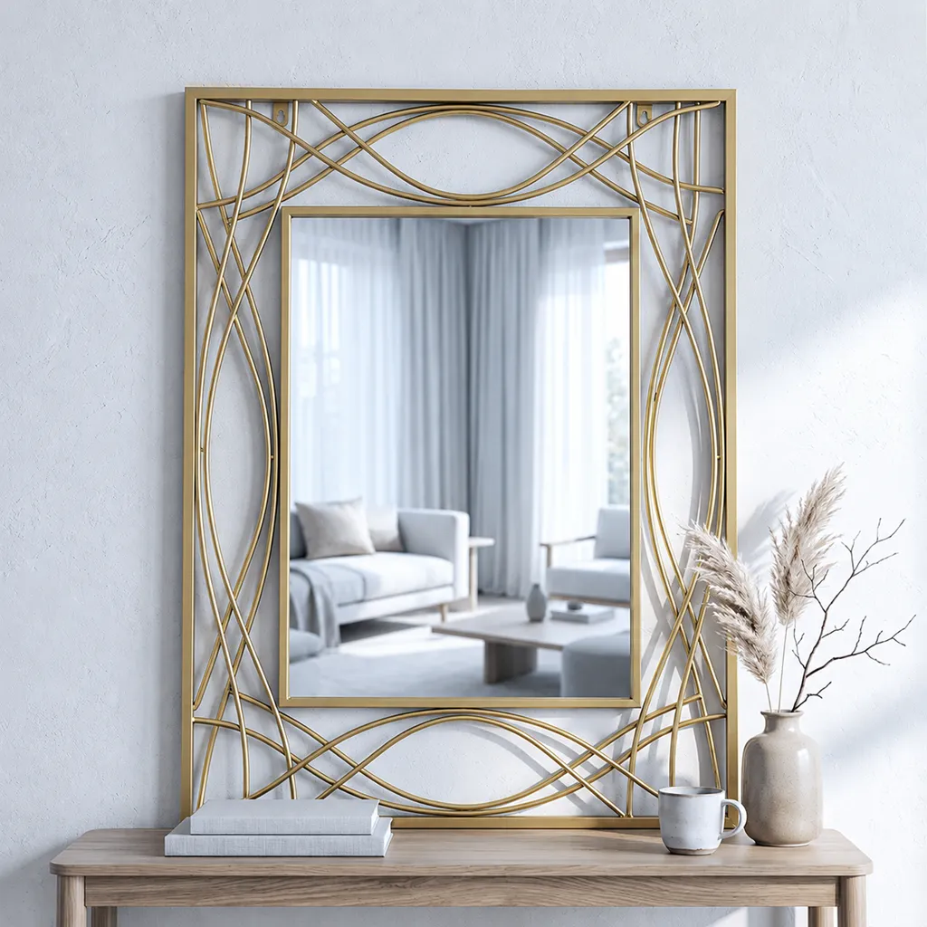 Elegant Gold Decorative Wall Mirror