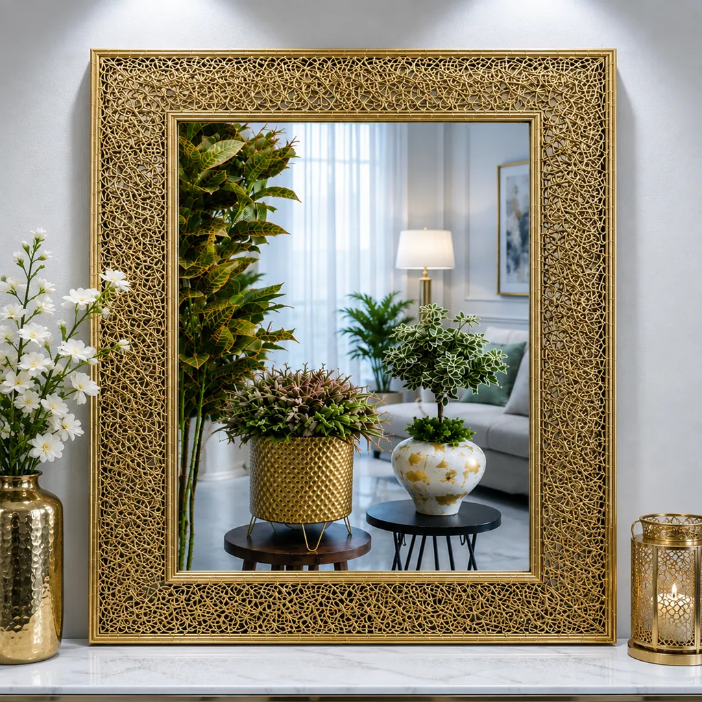Elegant Gold Decorative Wall Mirror