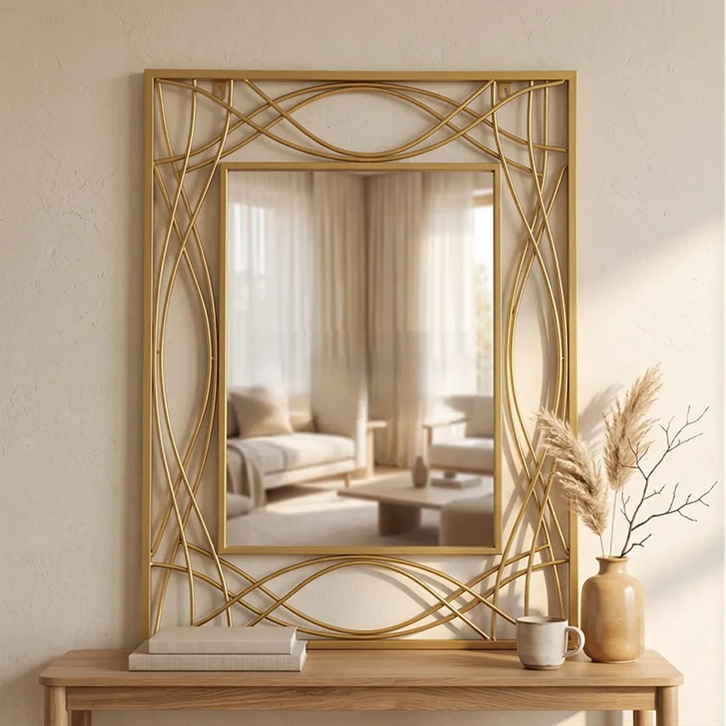 Elegant Gold Decorative Wall Mirror (image 2 of 2)
