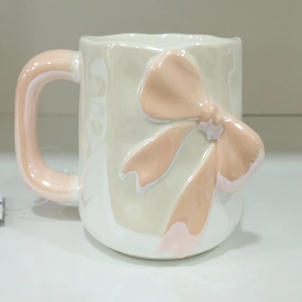 Elegant Pastel Bow Ceramic Mug (image 2 of 4)