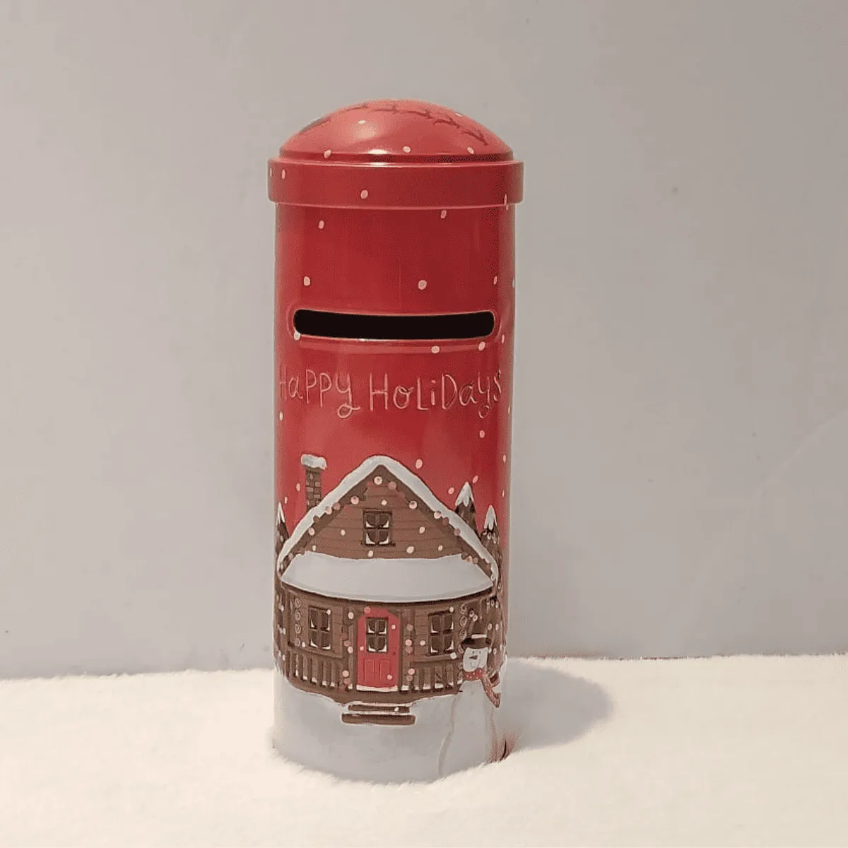 Festive Holiday Mailbox Decorative Container