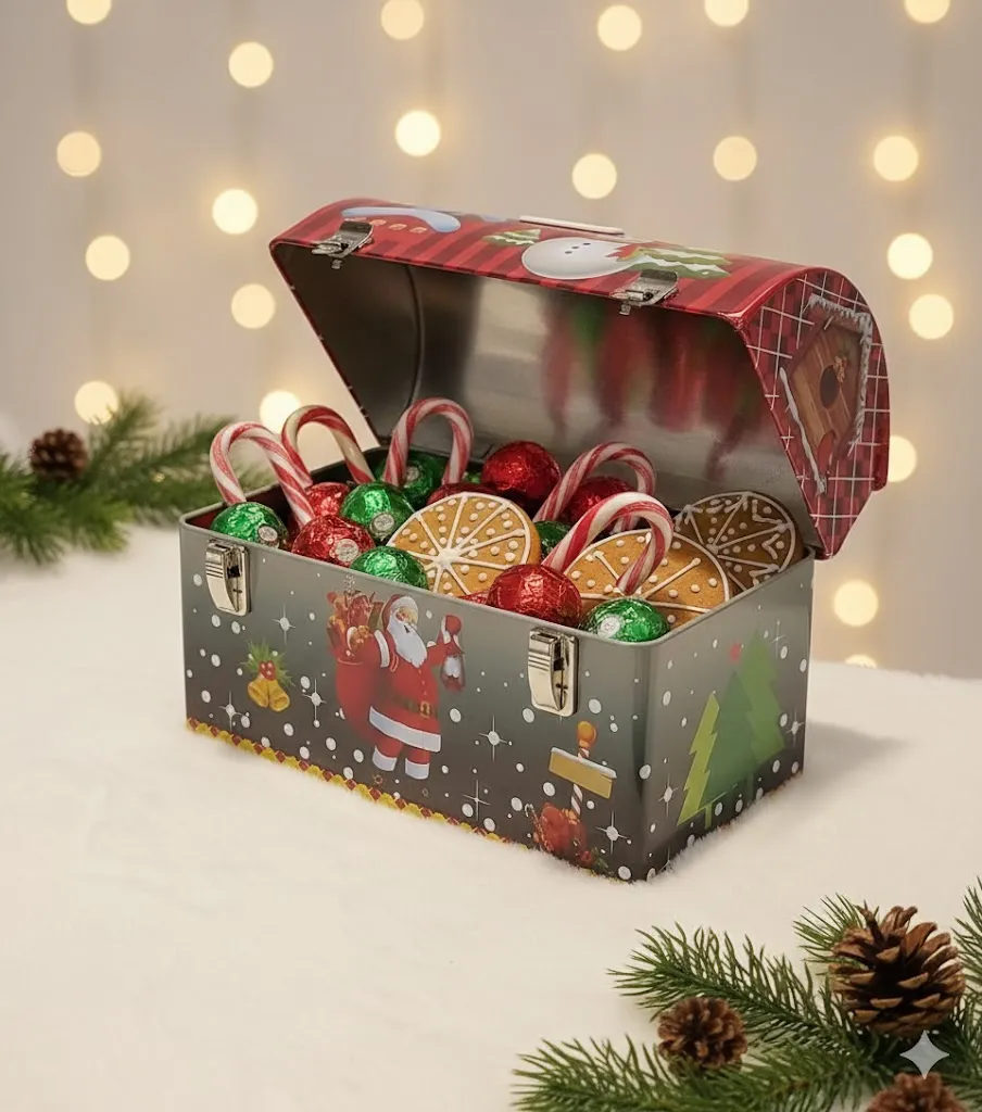 Festive Holiday Storage Box with Snowman Design (image 2 of 2)