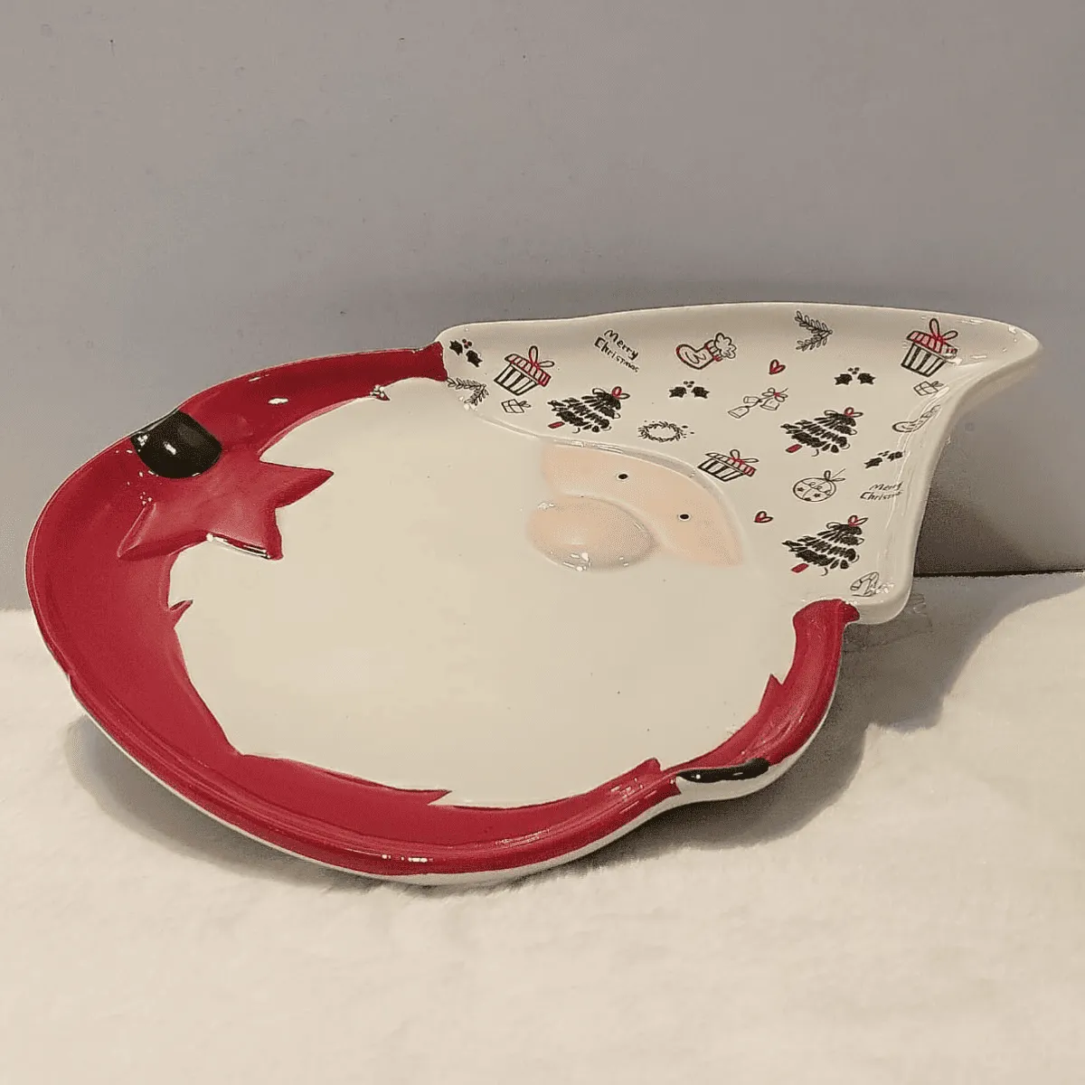 Festive Santa Claus Serving Plate
