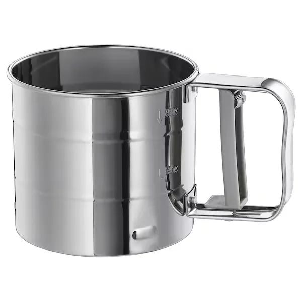 Flour sifter, stainless steel