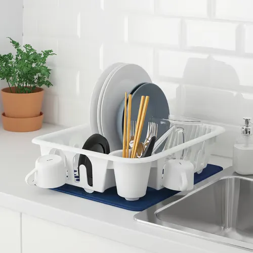 FLUNDRA Dish drainer, white (image 2 of 2)