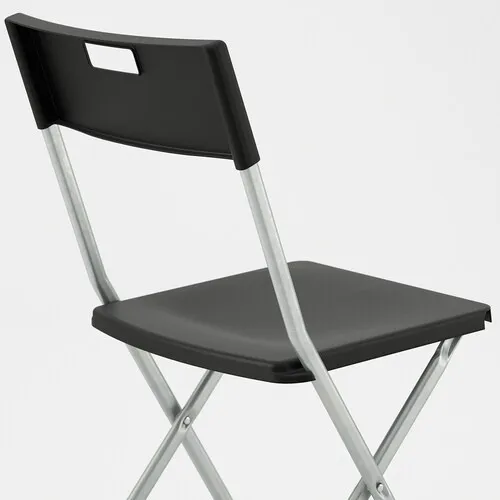 Folding chair, black (image 2 of 4)