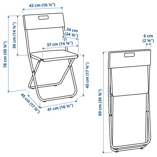 Folding chair, black (image 4 of 4)