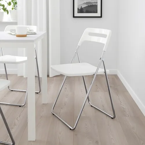 Folding chair, white (image 4 of 4)