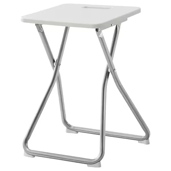 Folding stool, white