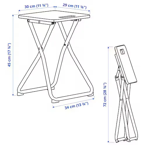 Folding stool, white (image 5 of 5)