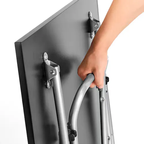 Folding table, black, 67x67 cm (image 2 of 5)