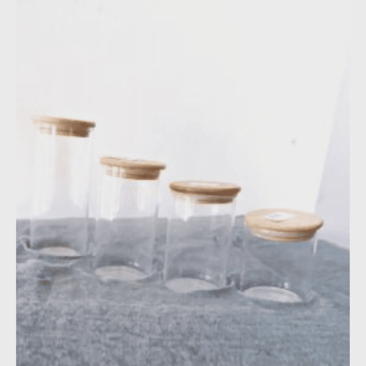 Glass Jar with Bamboo Lid