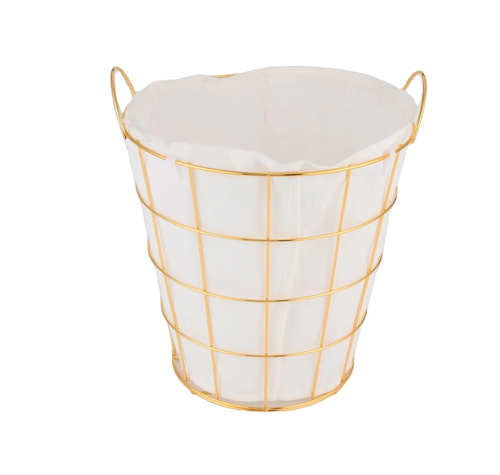Gold laundry baskets
