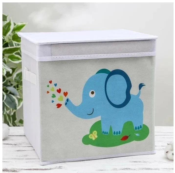 Kids’ Elephant Print Storage Box (image 2 of 2)