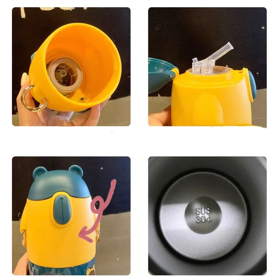 Kids Vacuum Flask with Straw (image 2 of 2)