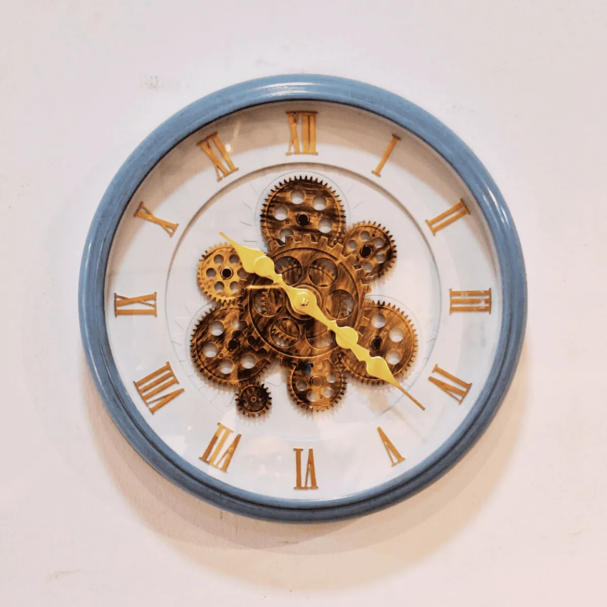 Large Vintage Turning Gears Wall Clock