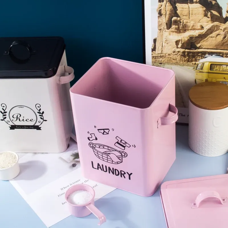 Laundry Boxes with Spoon and Lid (image 2 of 2)