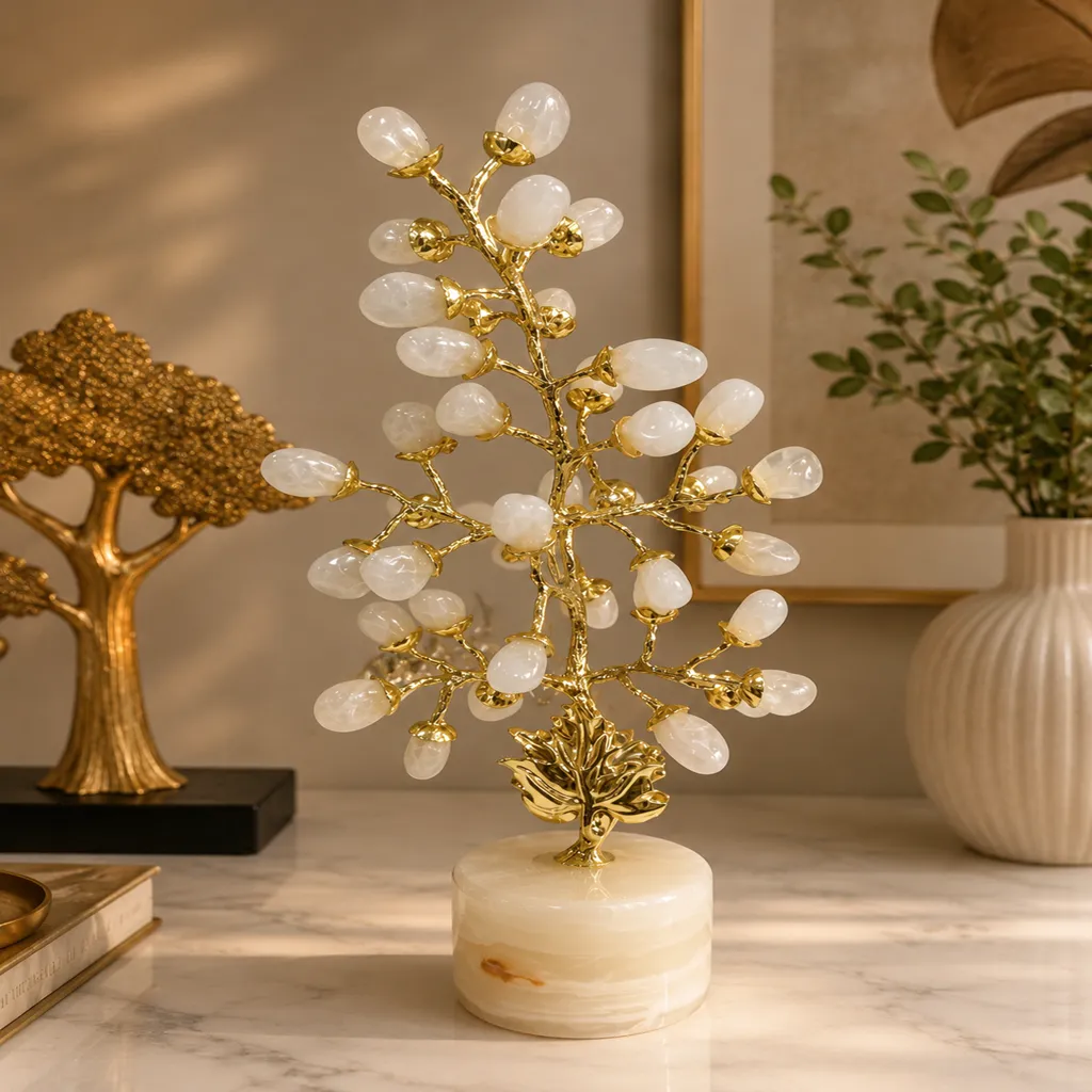 Luxury Crystal And Gold Grapes Console Accent Piece (image 2 of 2)