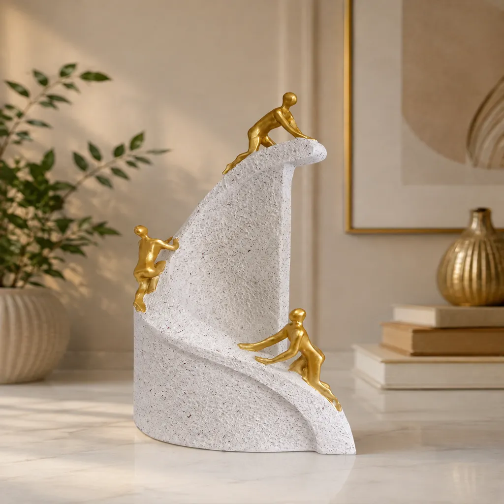 Luxury Gold Human Climbing Sculpture (image 2 of 2)