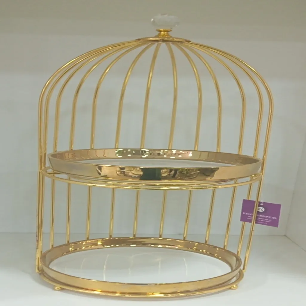 Luxury Two-Tier Birdcage Dessert And Display Stand