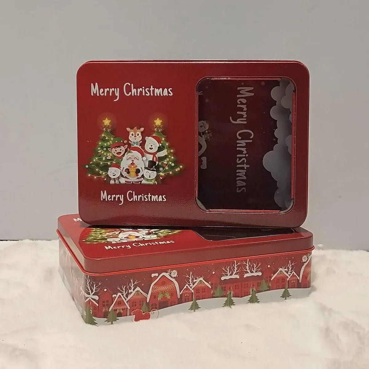 Merry Christmas Decorative Tin Box