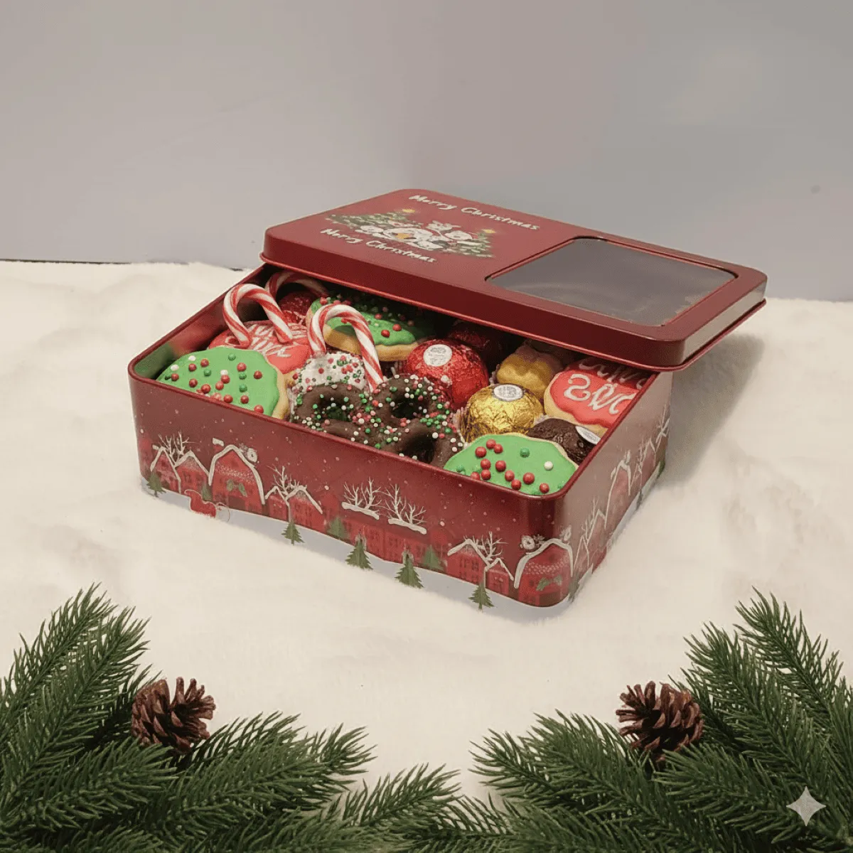 Merry Christmas Decorative Tin Box (image 2 of 2)