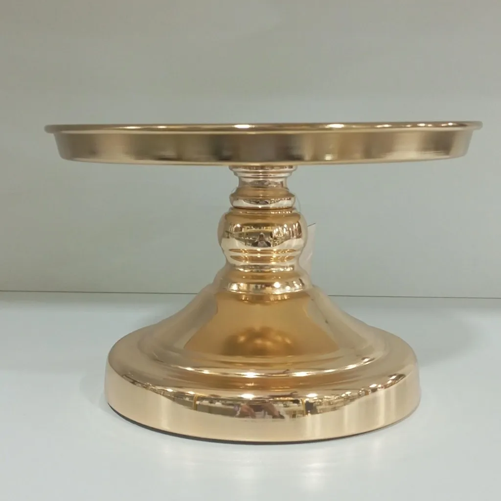 Mirror cake stand metal pedestal