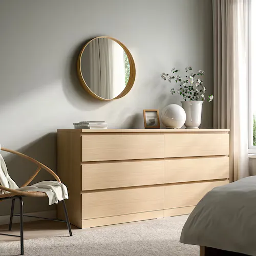 Mirror, oak veneer, 60 cm (image 2 of 4)