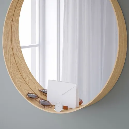 Mirror, oak veneer, 60 cm (image 3 of 4)