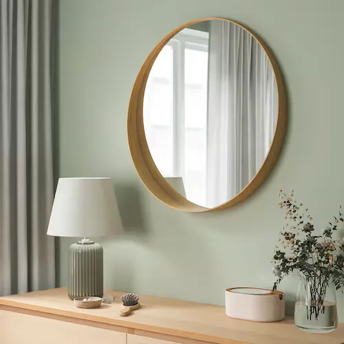 Mirror, oak veneer, 80 cm