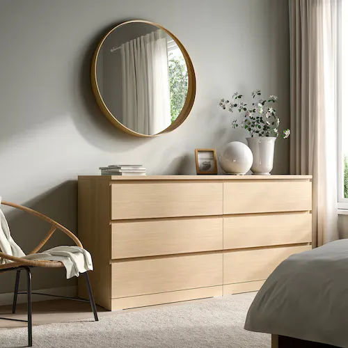 Mirror, oak veneer, 80 cm (image 2 of 5)